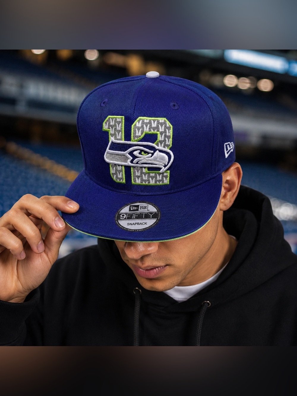 New Era 9FIFTY Seattle Seahawks 12th Man Snapback Hat Blue NFL‎ NWT